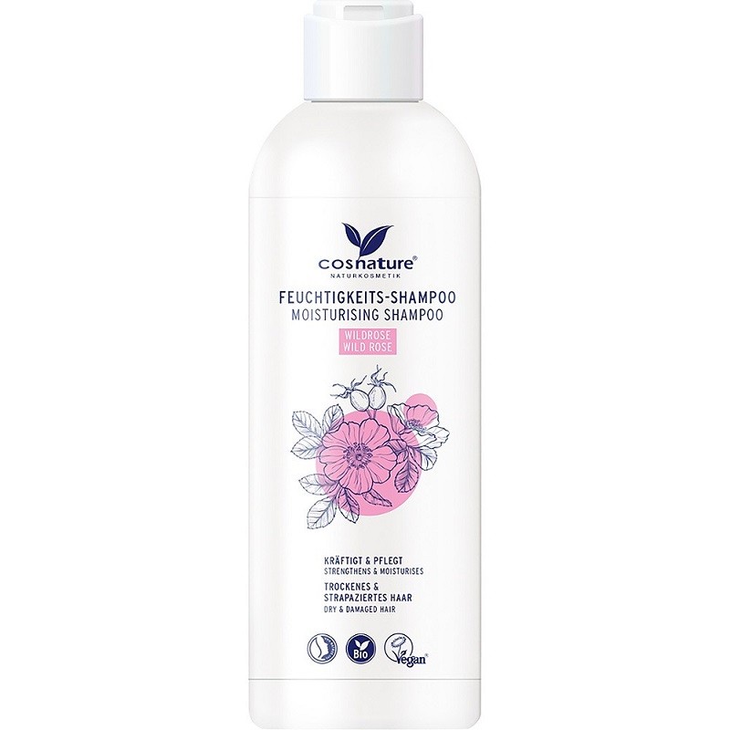 Sampon hidratant cu trandafir salbatic bio, vegan 250ml Cosnature Naturkosmetik