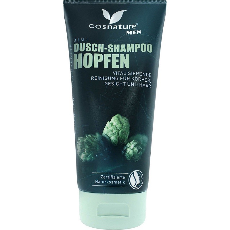 Sampon si gel de dus 3 in 1 cu hamei bio pentru barbati, vegan 200ml Cosnature Naturkosmetik