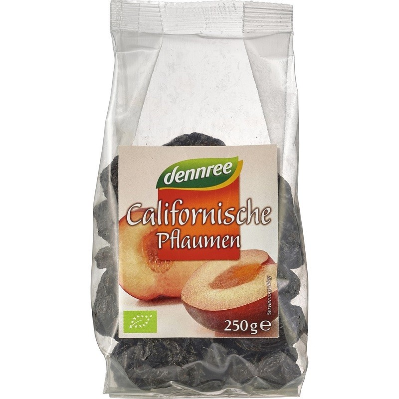 Prune California bio, fara samburi 250g Dennree