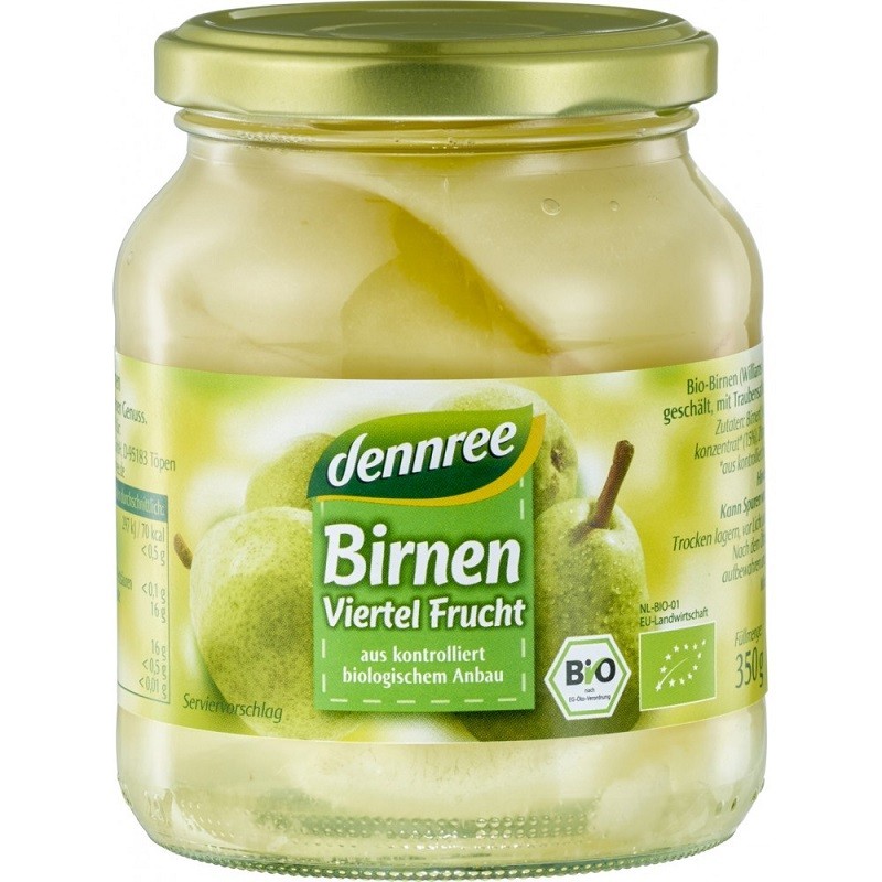 Compot din pere Williams bio 350g Dennree