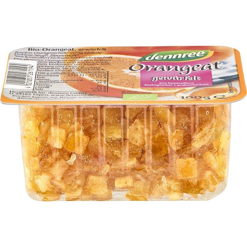 Coaja de portocala confiata bio 100g Dennree