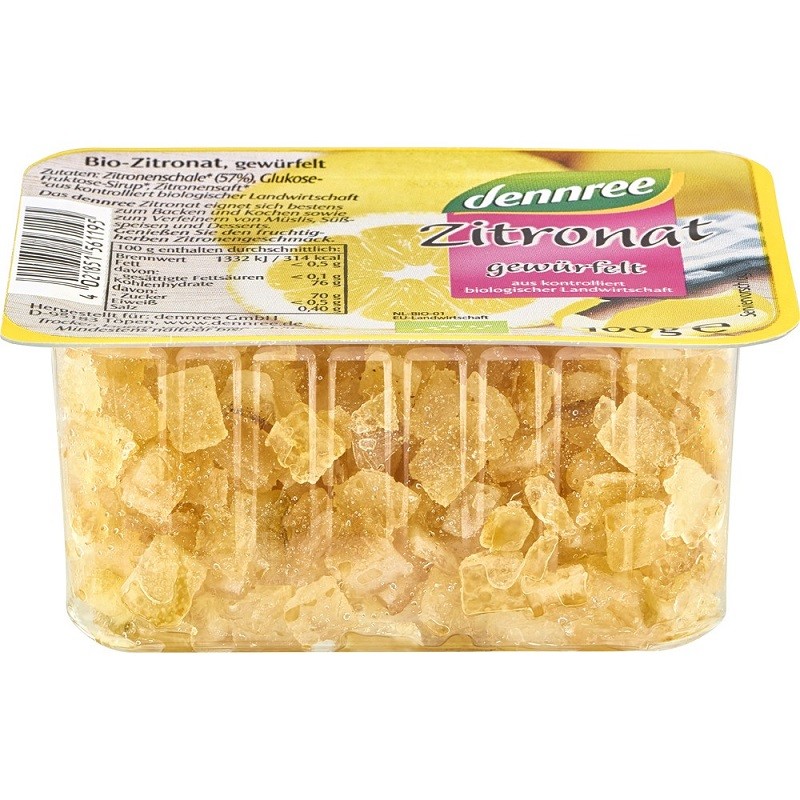 Coaja de lamaie confiata bio 100g Dennree