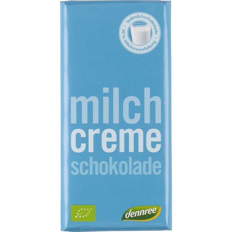 Ciocolata cu lapte si crema de lapte bio 100g Dennree
