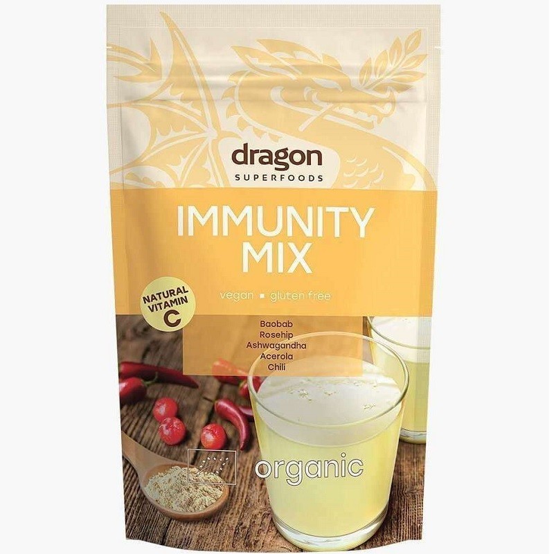 Immunity mix pudra bio vegan, fara gluten 150g Dragon Superfood