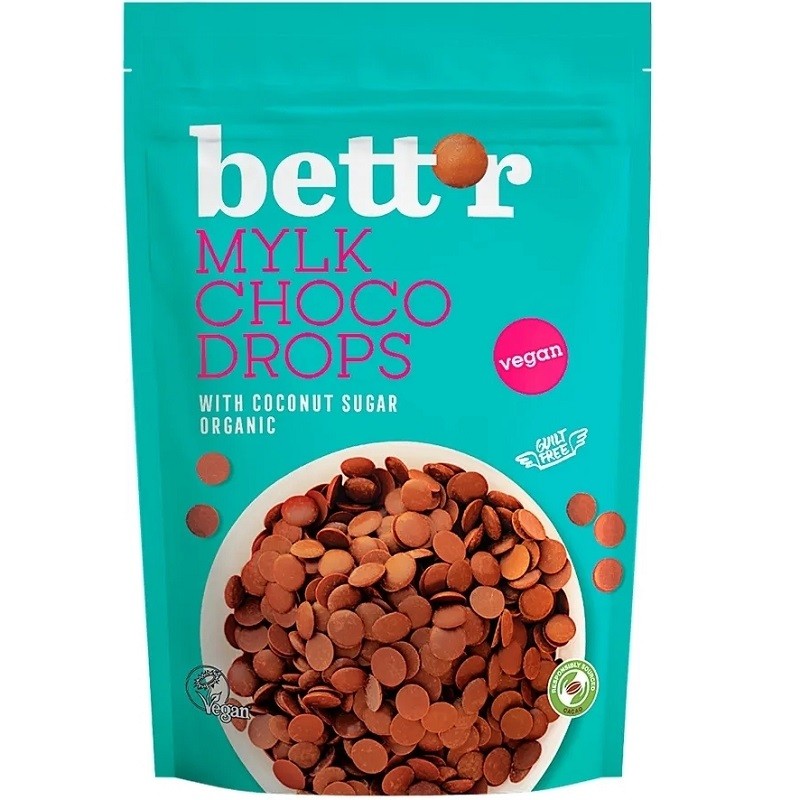 Choco drops Milk bio vegan 200g Bettr