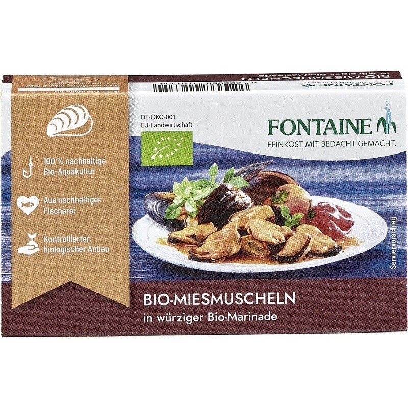 Midii in sos picant bio 120g Fontaine