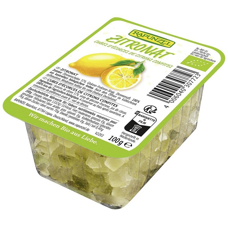 Coaja de lamaie confiata bio 100g Rapunzel