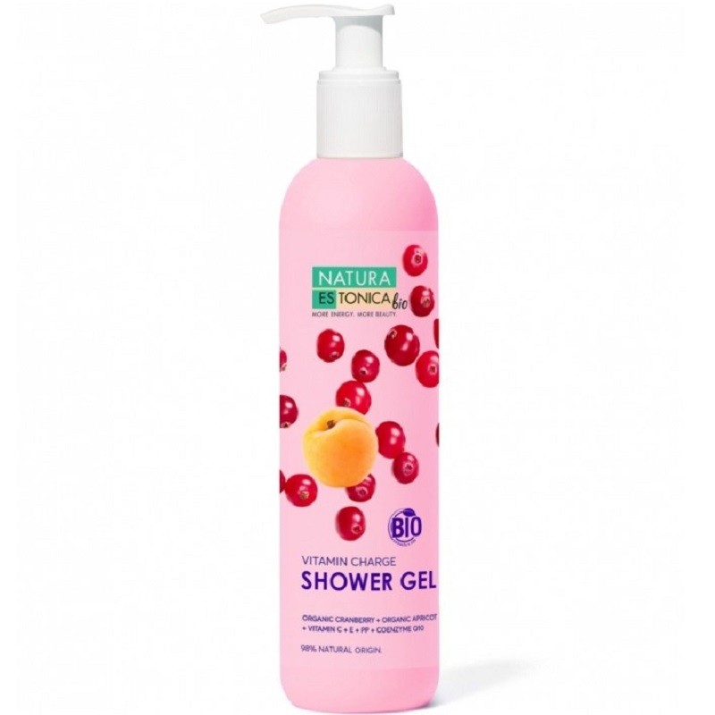Gel de dus cu merisor Vitamin Charge 400ml Natura Estonica