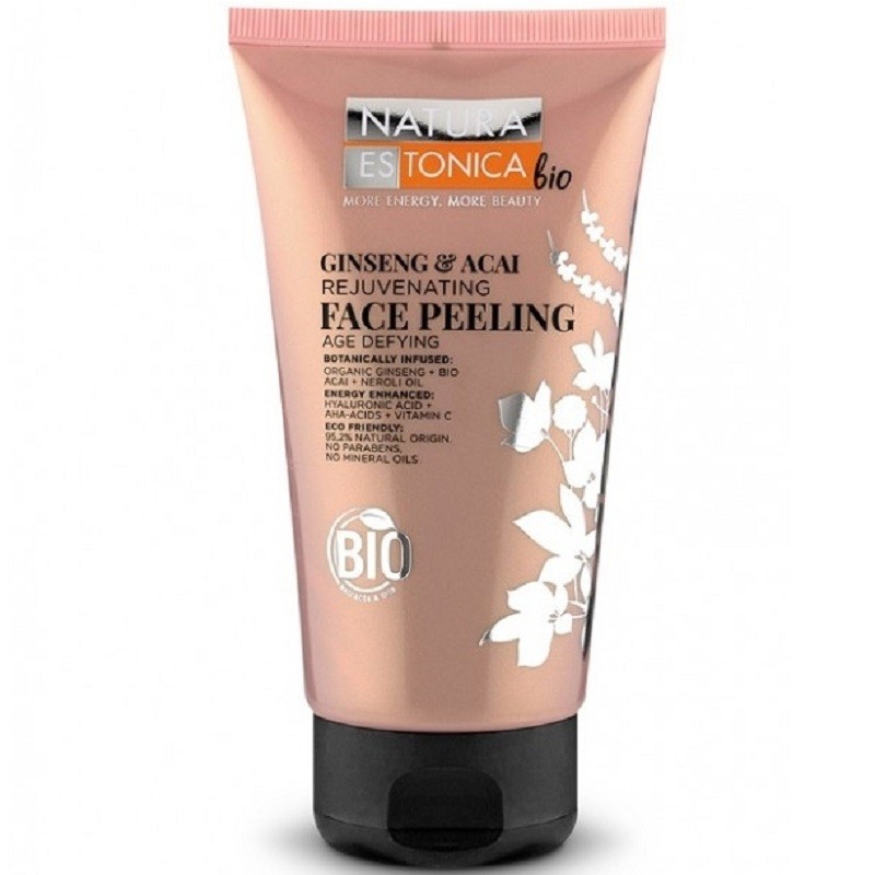 Peeling rejuvenant pentru ten matur si sensibil Ginseng si Acai 150ml Natura Estonica