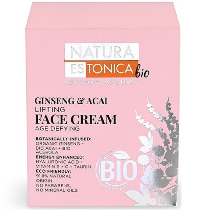 Crema lifting pentru ten matur Ginseng si Acai 50ml Natura Estonica
