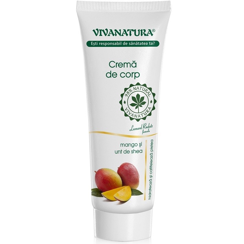 Crema de corp cu mango si unt de shea, naturala 250 ml VivaNatura