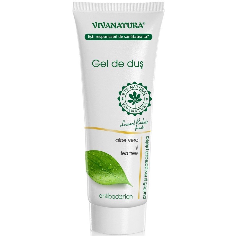Gel de dus cu aloe vera si tea tree, natural 250ml VivaNatura