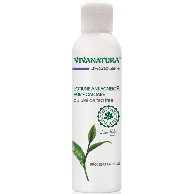 Lotiune antiacneica purificatoare cu tea tree, naturala 150ml VivaNatura
