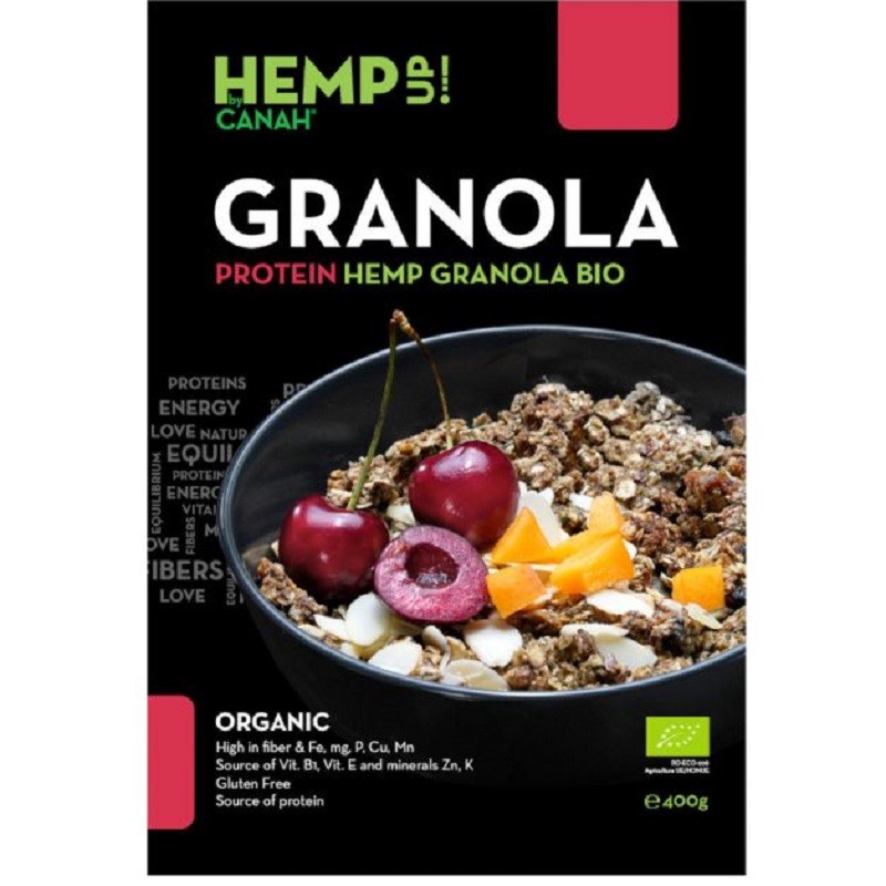 Granola Protein cu canepa bio 400g Canah