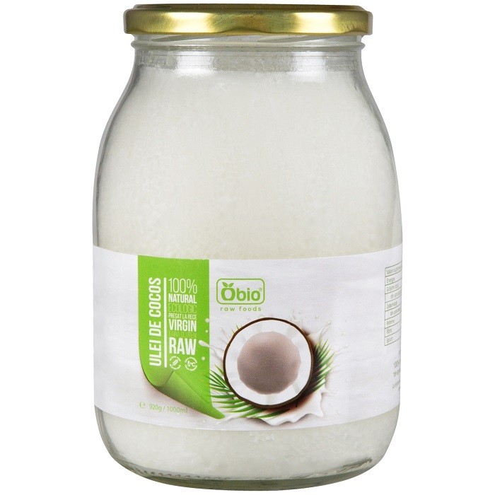 Ulei de cocos Virgin Raw bio 1000ml Obio