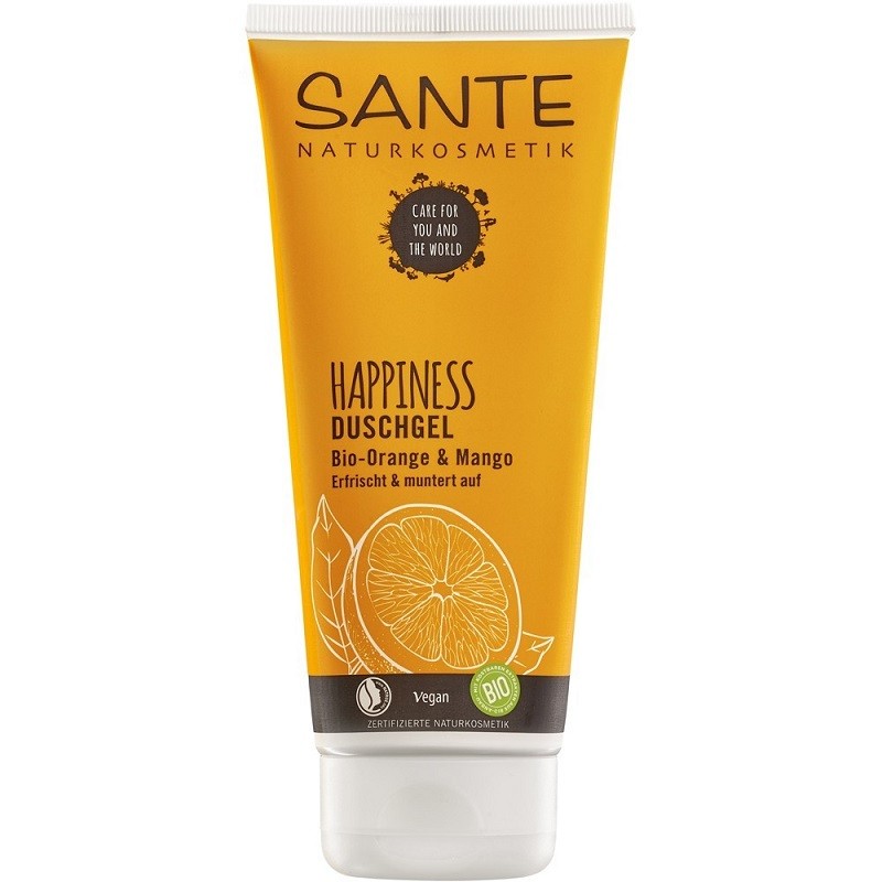 Gel de dus cu portocala si mango bio 200ml Sante Naturkosmetik