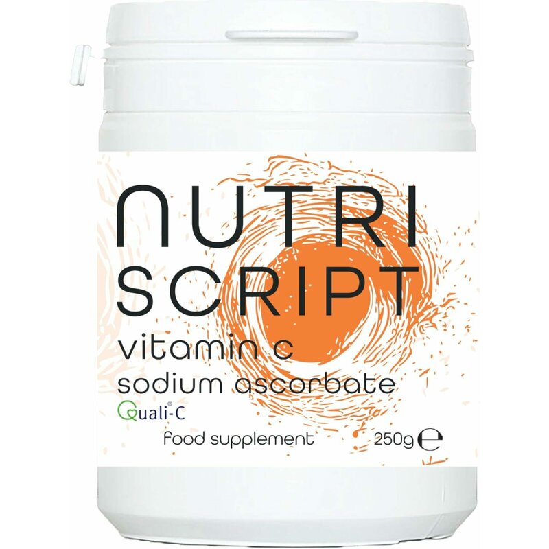 Vitamina C alcalina pura (sodium ascorbate) non-China 250g Nutriscript