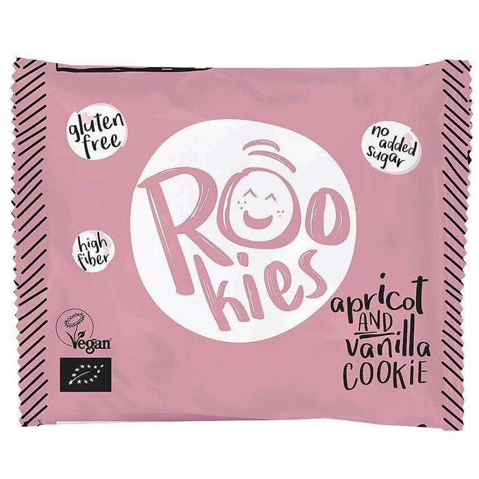 Cookie cu caise si vanilie bio 40g Rookies
