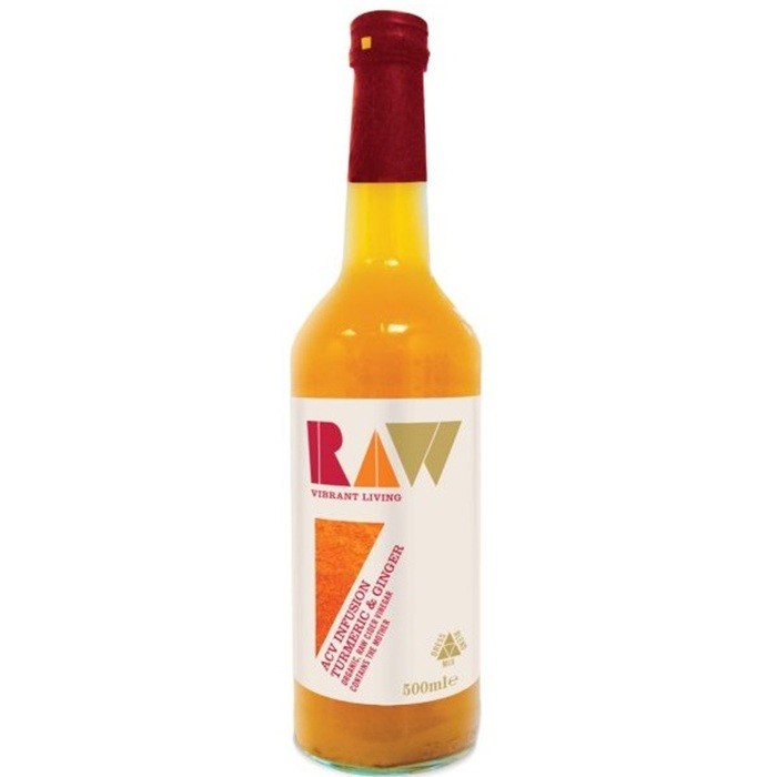 Otet din cidru de mere bio cu turmeric si ghimbir 500ml Raw Health