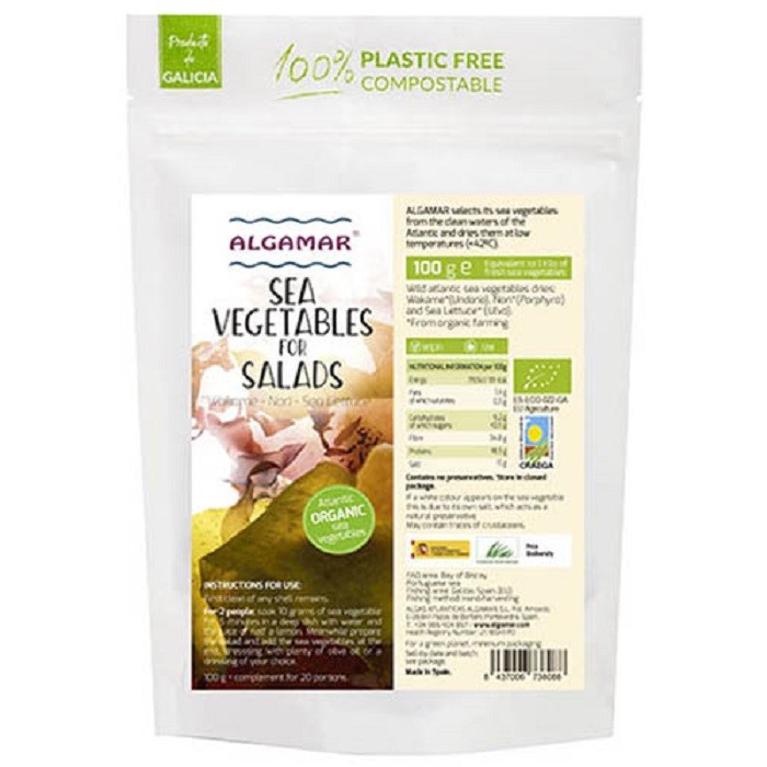 Mix de alge bio pentru salate 50g Algamar