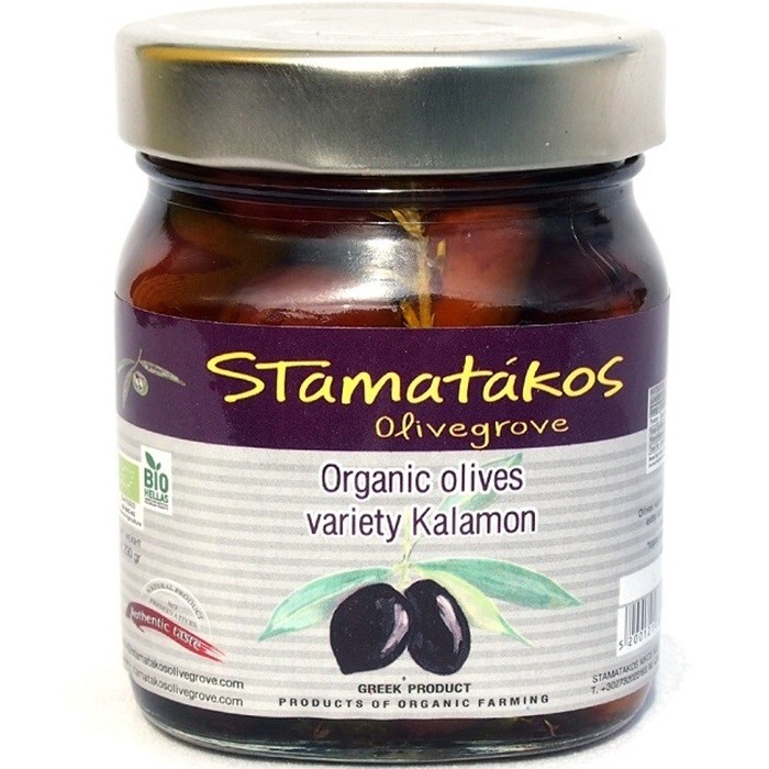 Masline Kalamata bio, in ulei de masline 290g Stamatakos