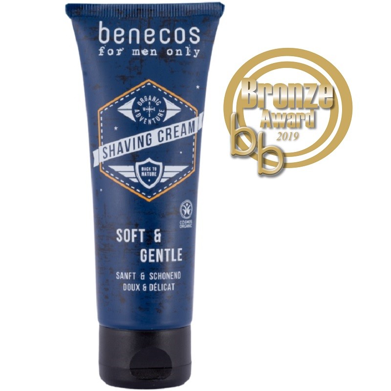 Crema de ras bio, pentru barbati 75ml Benecos