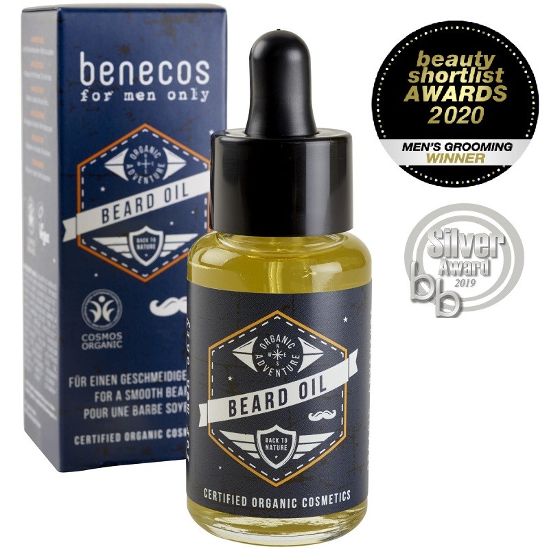 Ulei organic pentru barba, vegan 30ml Benecos