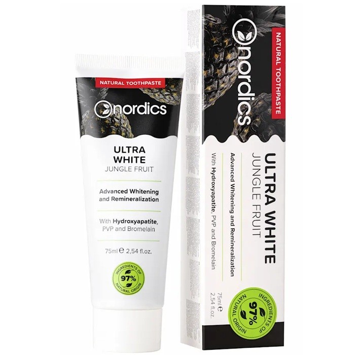 Pasta de dinti pentru albire cu carbune activ 75g Nordics Oral Care