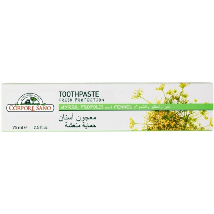 Pasta de dinti cu smirna, propolis si fenicul, fara fluor 75ml Corpore Sano