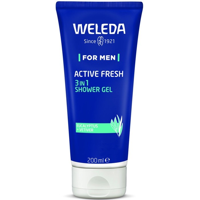 Gel de dus revigorant 3 in 1 Men Active Fresh 200ml Weleda