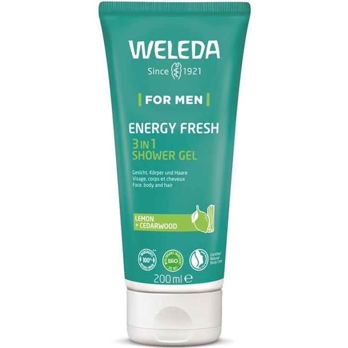 Gel de dus energizant 3 in 1 Men Energy Fresh 200ml Weleda
