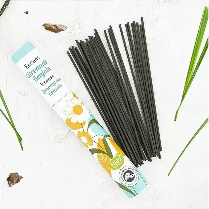Betisoare parfumate naturale japoneze cu lemongrass si benzoin 30 buc Aromandise