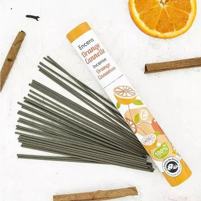 Betisoare parfumate naturale japoneze cu portocale si scortisoara 30 buc Aromandise