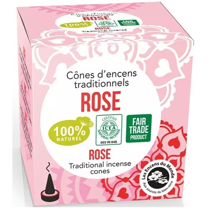 Conuri parfumate naturale indiene trandafir 12 buc Aromandise