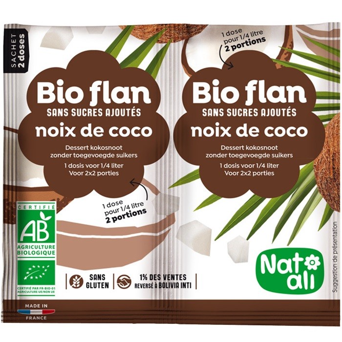 Budinca de cocos bio 2x 5g Nat-Ali