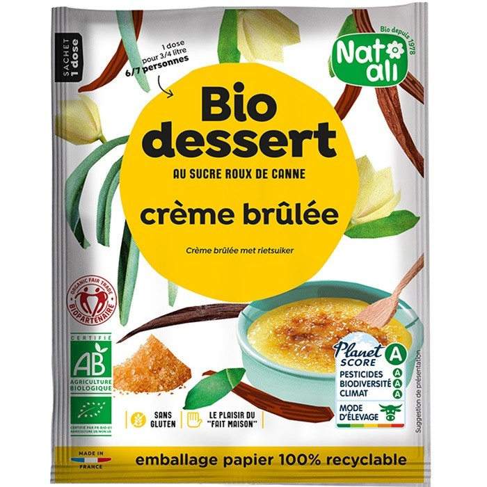 Desert creme brulee bio 80g Nat-Ali