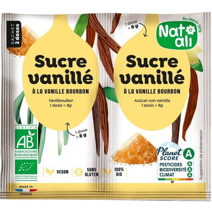 Zahar vanilat Bourbon bio 2x8g Nat-Ali