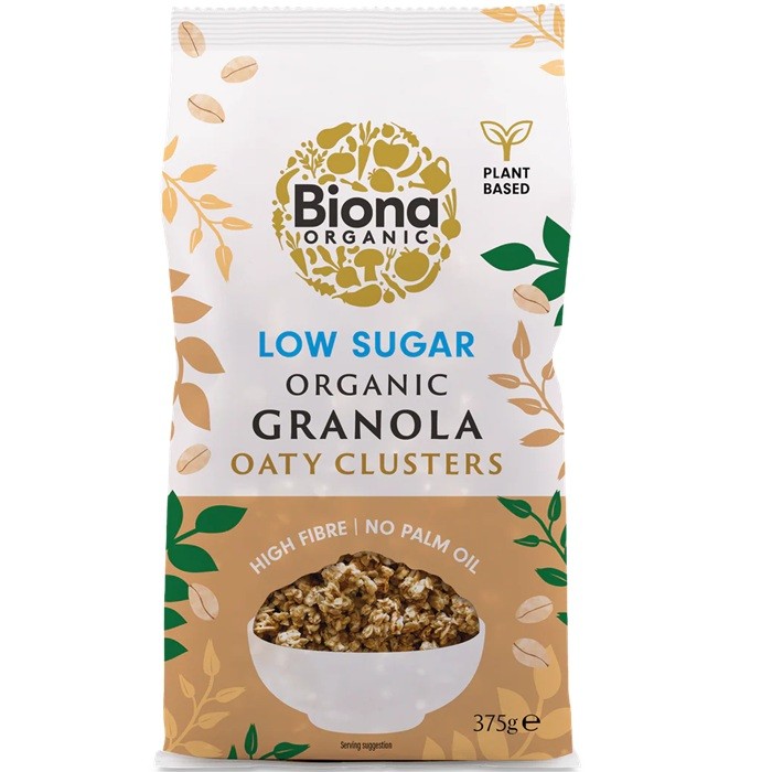 Granola cu ovaz bio si continut scazut de zahar 375g Biona