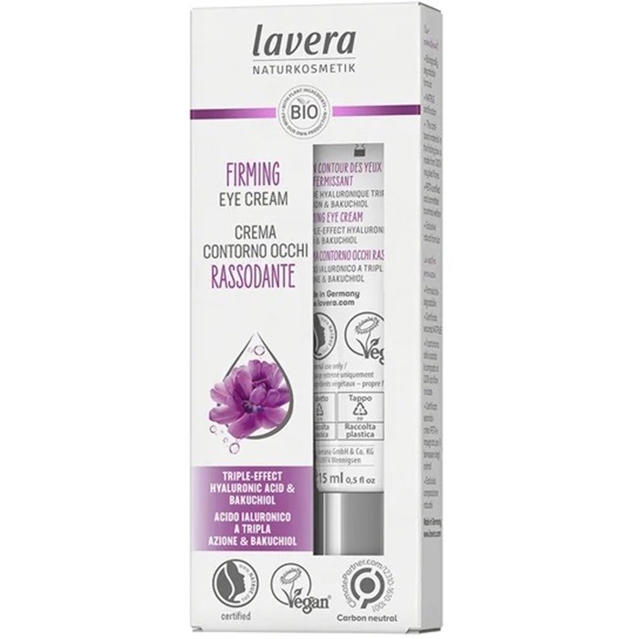 Crema contur ochi antirid fermitate cu acid hialuronic si bakuchiol 15ml Lavera