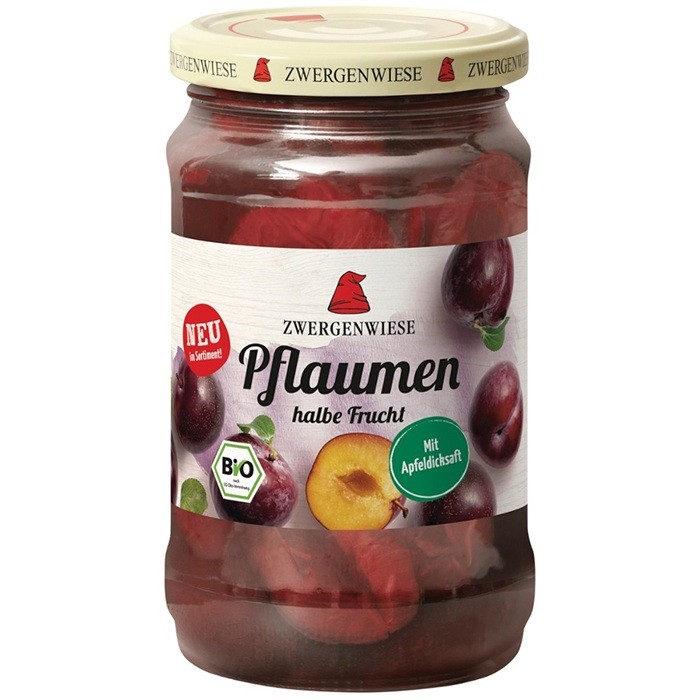 Compot de prune jumatati, fara gluten bio 360g Zwergenwiese