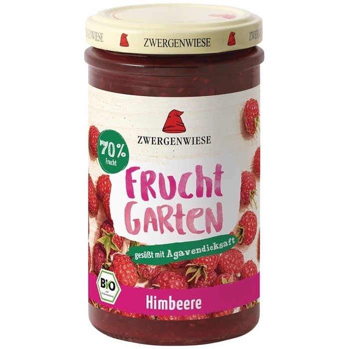 Gem de zmeura indulcit cu nectar de agave, fara gluten bio 225g Zwergenwiese