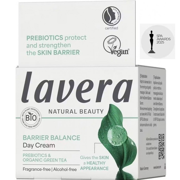 Crema de zi echilibranta Barrier Balance cu prebiotice, fara parfum si alcool 50ml Lavera