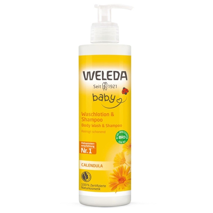 Lotiune de curatare si sampon cu galbenele 400ml Weleda