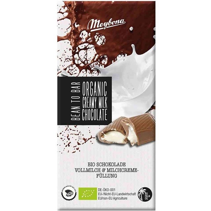 Ciocolata cu lapte si crema de lapte bio 100g Meybona Organic