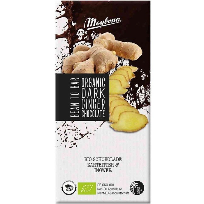 Ciocolata neagra cu ghimbir bio 100g Meybona Organic