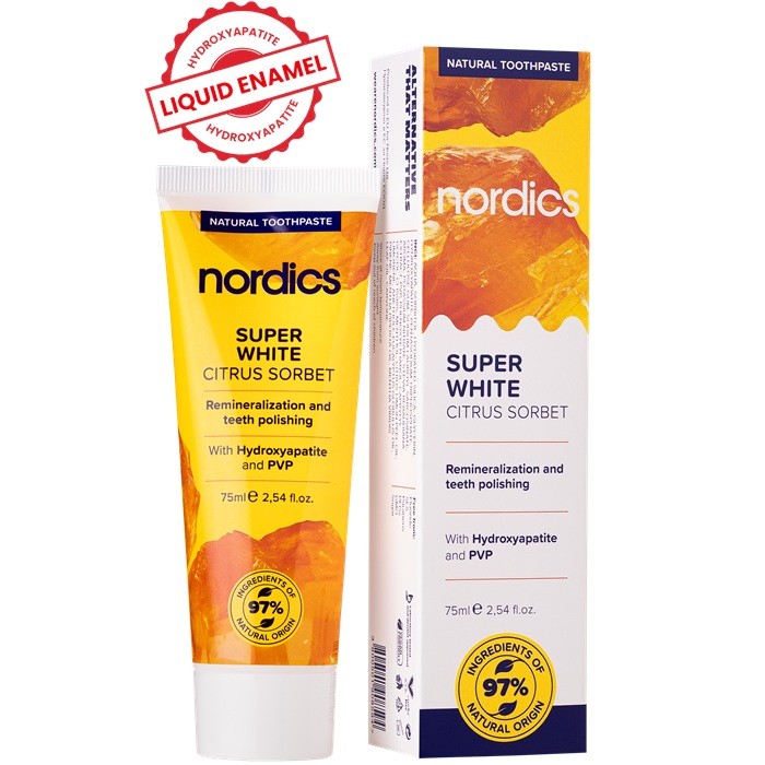 Pasta de dinti pentru albire cu citrice 75ml Nordics Oral Care