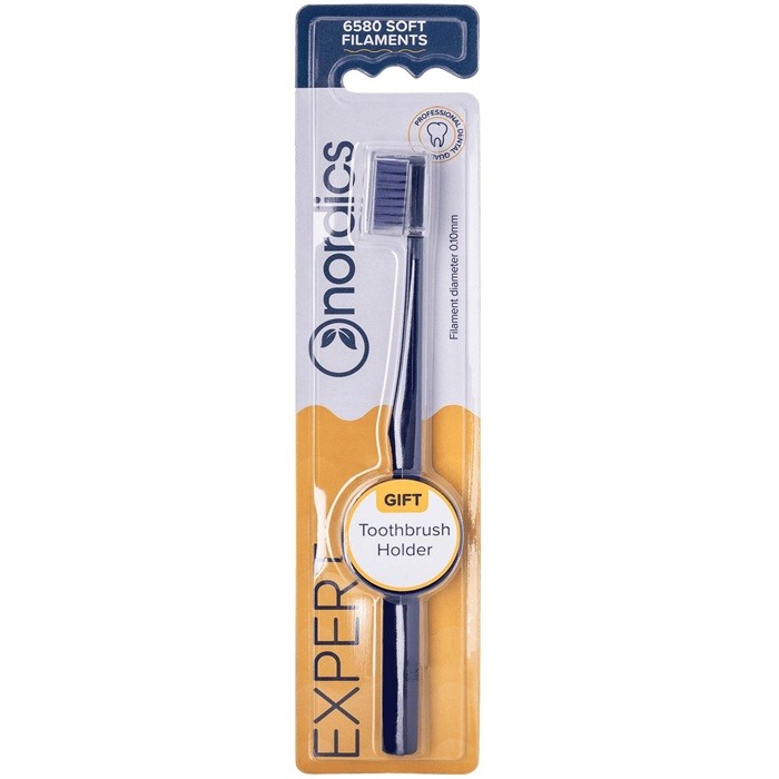 Periuta de dinti Expert 6580 filamente, moale, mov Nordics Oral Care