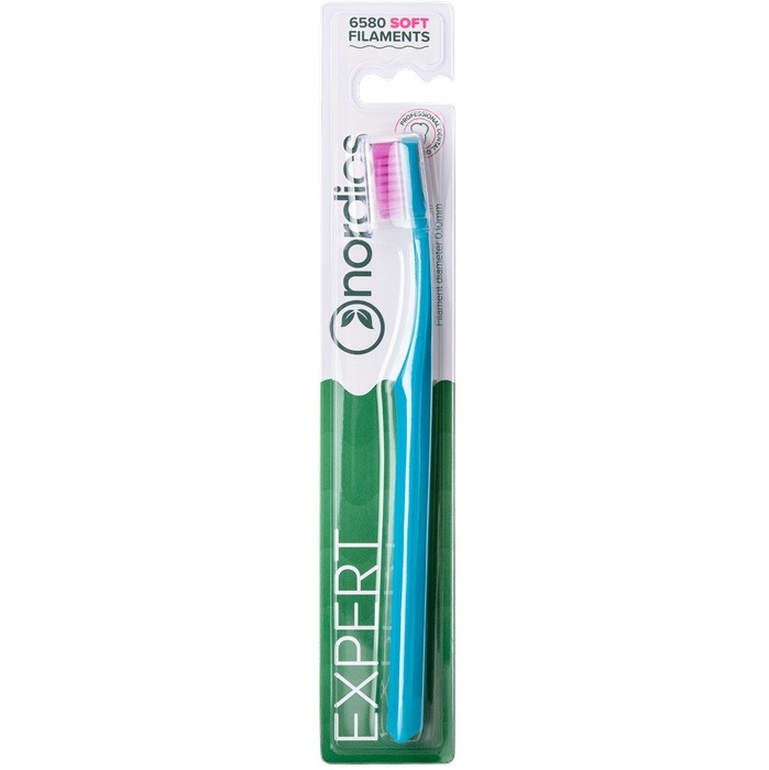 Periuta de dinti Expert Curve 6580 filamente, moale, turcoaz Nordics Oral Care