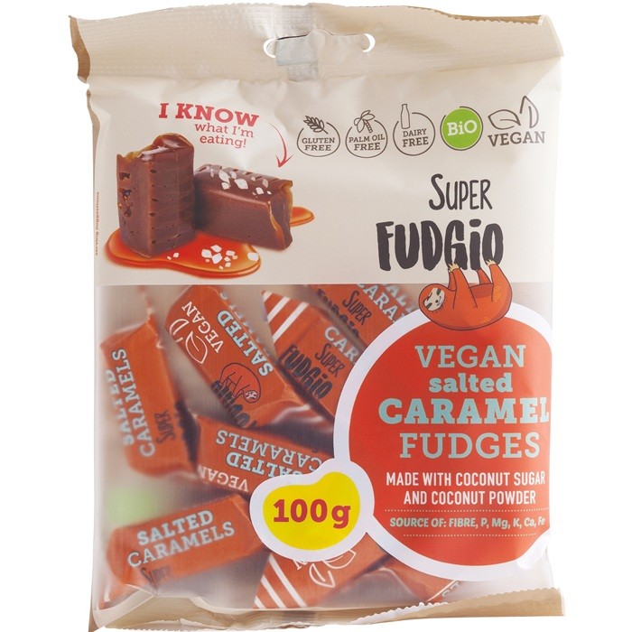 Caramele cu aroma de caramel sarat bio 100g Super Fudgio