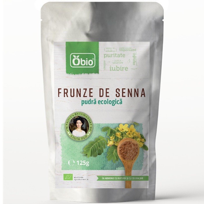 Frunze de senna pudra bio 125g Obio